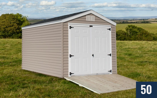 Vinyl Standard Amish built Shed from Sheds Direct, Inc.