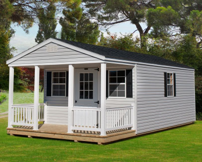 Amish built Vinyl Standard with Porch from Sheds Direct, Inc.