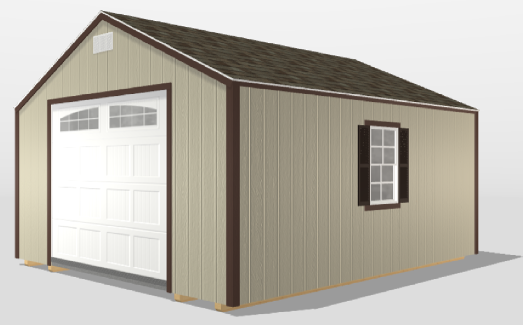 Tan Painted Smart Shed